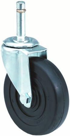 E.R. Wagner Stem Caster, Swivel, Polyolefin Wheel, Plain Bearing, 210 lbs Capacity, 3" Wheel Dia, 1-1/4" Wheel Width, 3-5/8" Mount Height, 7/16" Stem Dia, 1-29/32" Stem Height