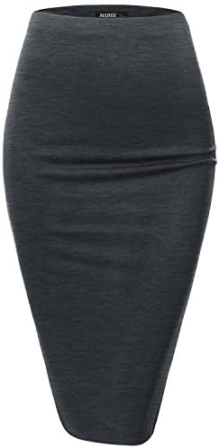 Mabssi women long skirt, Medium, CAWBLS03_Grey