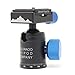 Mini Ball Head Mount with 360 Degree Fluid Rotating Swivel - Bubble Level - Arca Clamp with 1/4 Inch Arca Plate - Compact Tripod Ball Head for Monopod, Slider, DSLR Camera - Max Load Capacity 13.2lb
