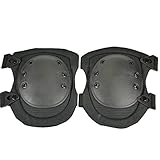 Shootmy Tactical Knee Pads Protection, Flexible, Adjustable, Double Elastic Straps Design, One Size Fit, (Black)