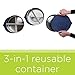 U Konserve - Divided Big Bowl, 3-in-1 Reusable Stainless Steel Container with Removable Divider, Multiple Dishes in One Container (Stainless/Ocean)