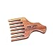 Wide Tooth Comb for Curly Hair Natural Green Sandal Wood Hair Pick - FUNLAVIE