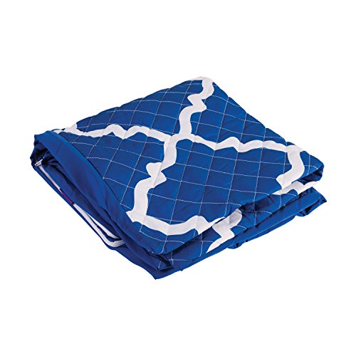 HealthSmartWedge Pillow Cover for Bed Wedges, Wedge Pillow Case, with Rip & Spill Protection, Fits 24 x 24 x 7 Inch Wedges, Blue Moroccan