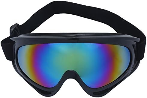 Sports ski goggles snowboard Glasses for motorcycle and Bike Riding Wind Skiing (Black)