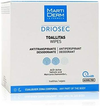 Martiderm driosec antiperspirant deodorant 30 wipes x 4ml Facial Care Gift