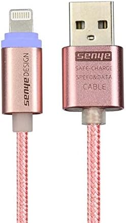 SENYE Smart Nlyon Braid LED Lightning Fast Charge Cable Sync Cable 9 Pin for iPhone 7 6 6s plus - 1M