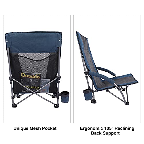 REDCAMP High Back Beach Chairs for Adults, Comfortable Heavy Duty
