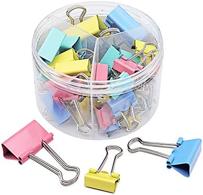 Binder Paper Clips, Assorted Sizes Set (Small, Medium, Giant) for Workplace Faculty and House Provides, Multicolored