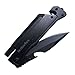 OutNowTech VANTAGE Multi-Purpose Folding Pocket Knife (Black) - One-Handed Easy Open Survival Knife for Hikers & Campers, with Magnesium Fire Starter, Belt Cutter & LED Light
