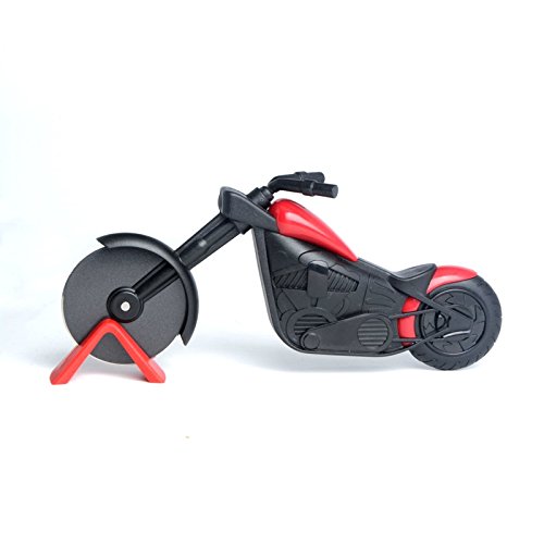 Motorcycle Pizza Cutter Stainless Steel Pizza Wheel Cutter Knife Bicycle Bike Motorbike Roller Pizza Chopper Slicer Peel Knives
