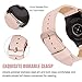 V-MORO Leather Band Compatible with Galaxy Watch 42mm Bands Women 20mm Soft Strap with Stainless Steel Rose Gold Buckle Bracelet for Samsung Galaxy Watch 42mm R810/Gear Sport R600 Smartwatch Gray Pink