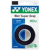 YONEX Wet GRAP 3-Pack: Absorbent &amp; Durable Overgrip (Assorted Colors) (Mist Pink)