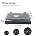 VMO Retro Record Player for 33/45/78 RPM Vinyl Records,Bluetooth Belt-Drive Turntable with Built-in Hi-Fi Stereo Speakers,Blackthumb 3