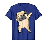 Mens Dabbing Pug Shirt - Cute Funny Dog Dab T-Shirt Medium Royal Blue