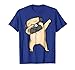 Mens Dabbing Pug Shirt - Cute Funny Dog Dab T-Shirt Medium Royal Blue