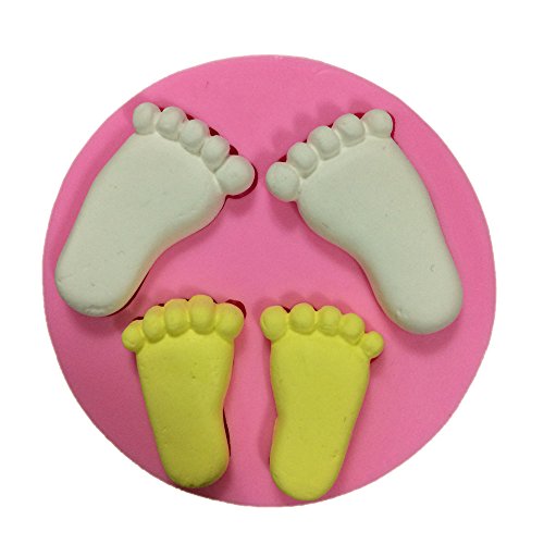 Yunko Pretty Baby Feet Fondant Mold Wedding Cake Mould Decoration Baking Tool