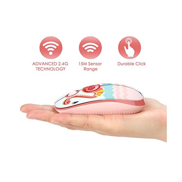 Wireless-Mouse-Jelly-Comb-MS001-24G-Computer-Mice-with-Nano-Receiver-for-PCDesktopLaptop-with-USB-ports-and-WindowsMacLinux-Silent-Smooth-Basic-Design-Flamingo Wireless Mouse, Jelly Comb MS001 2.4G Computer Mice with Nano Receiver for PC/Desktop/Laptop (with USB ports) and…