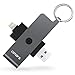 Omars iPhone Memory Card Reader, Super Speed USB 3.1 Portable Card Reader OTG Adapter with Lightning Connector for Micro SD Card/TF Card Compatible with iPhone iPad New MacBook (SD Card not Included)