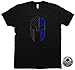 VGX TACTICAL Thin Blue Line Flag T-Shirt & Spartan Back The Blue Sticker Men's Black (Large)