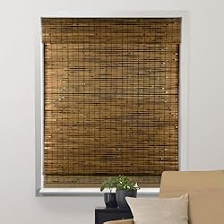 ARLO BLINDS Sheer Bamboo Roman Shades with Valance