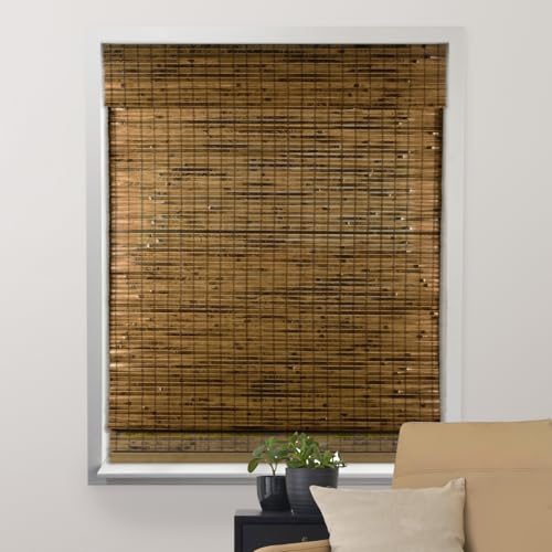 ARLO BLINDS Sheer Bamboo Roman Shades with Valance