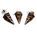 Amandastone Natural Tiger Eye 12 Facet Crystal Hexagonal Pointed Reiki Chakra Pendant Pendulum