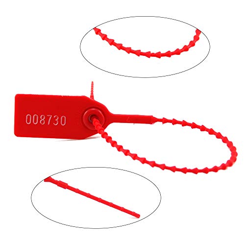 Leadseals(R) 100 PlasticTamper Seals, Zip Ties for Fire Extinguishers Pull Tite Security Tags