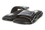Nike Mens Comfort Slide 2 Sandal (8, Black/Metallic Silver/White)