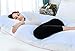 Meiz Pregnancy Pillow - U Shaped Pregnancy Pillow - Full Body Maternity Pillow for Pregnant Women, Body Pillow for adults Sleeping with Cotton Pregnancy Pillow Cover, Blue & White