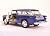 Blue 1955 '55 Chevy Chevrolet Nomad Car Vehicle Diecast Model 1/40 Pull Back