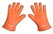 Silicone BBQ Gloves by Touch-Heat, 5 Fingers Oven Mitts Pot Holders with Heat Resistance up to 425°F + Raised Texture Provides Better Grip , Perfect for Cooking, Grilling, Baking, Gardening, Cut Resistant, Easy to Clean, One-Size-Fits All (1 Pair)