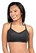 Q-T Intimates Women's Racerback Nursing Sports Bra - Seamless Active Breastfeeding Bra - Black, Large
