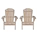 UHOM Outdoor Adirondack Wood Chair Foldable Patio Lawn Garden Furniture Set of 2