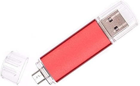 Uactor 1pcs 32GB OTG Micro USB 2.0 Flash Drive 2 in 1 32G Memory Stick Pen Thumb Shaped for Cell Phones &amp; Tablet PCs Red