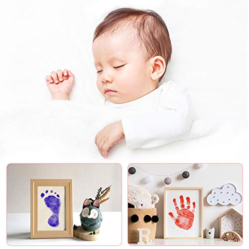 16 Pieces Large Size Baby Inkless Handprint and Footprint Kit Including