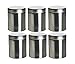 Nakpunar 6 pcs Wide Tea Tin Canister with Twist, Screw Lids - 16 fl oz, 2 cups
