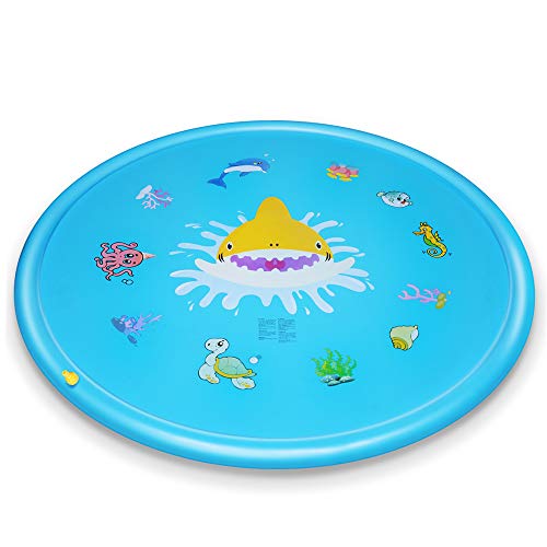 Ayeboovi Splash Pad Sprinkler Pad 67'' Kids Water Play Center Fun for Toddlers Boys Girls Summer Outdoor Water Pad Toy - Thumbnail 7