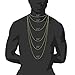 The Bling Factory 5.7mm 14k Yellow Gold Plated Flat Nugget Chain Necklace, 22 inches
