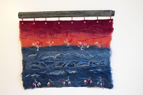 Hand felted woolen wall hanging scupture