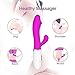 Rabbit G spot Vibrator-Waterproof Tongue Dildo Vibrators Vagina Clitoris Stimulation with 30 Vibration Modes Dual Motor Anal Sex Toys for Women