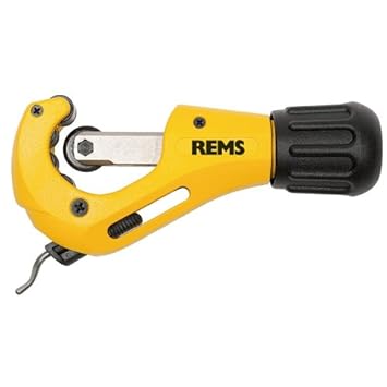 Rems Rohrschneider RAS Cu-Inox 3-35 mm, Rohrabschneider zum Trennen von Rohren, mit integriertem Rohrentgrater und hochwertig