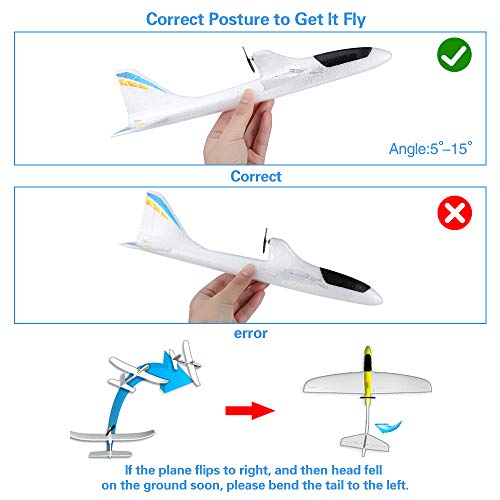 Electric Airplane Toys, Rechargeable 2 Flight Mode Throwing Plane, Outdoor Sport Toy, Foam Education Glider Aeroplane for boys Adults, Family Flying Game Toy,Styrofoam Airplanes,Gift for Kids Teens