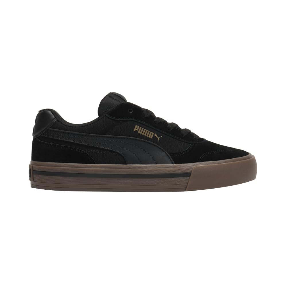 Puma Men's Court Classic Vulc Shoes Black/Gold 7.5 Medium Image