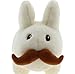 kidrobot Frank Kozik White Stache Labbit 14-Inch Plush Plush Figure Toys
