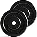 CAP Barbell Premium Bumper Plate Set, Black, 25 lb Pair