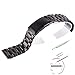 VIMVIP 22mm Stainless Steel Watch Band For Samsung Galaxy Gear 2 R380, Gear 2 Neo R381, Gear 2 Live R382, LG G Watch W100, W110+ 3 Stainless Steel Pins Tool (Black)
