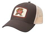 NCAA Maryland Terrapins Soft Mesh Sideline Cap, Adjustable Size, Dark Grey/Natural