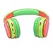 Contixo KB2600 Kid Safe 85db Foldable Wireless Bluetooth Headphone Built-in Microphone, Micro SD Card Music Player, FM Stereo Radio (Green w/Orange) - Best Gift