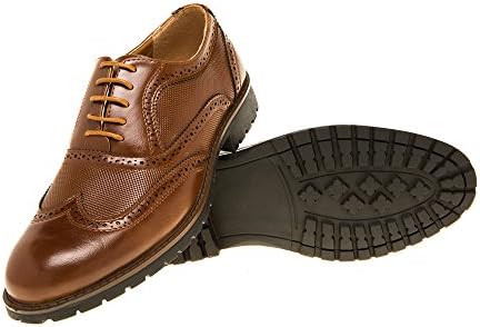 Premium Stylish Dress shoes British style ; Monk Strap ; Penny Loafer;Brogue Drop Tassel Slip-On Loafer Wing Tip Toe Oxford;Western Strap (7, Brown)
