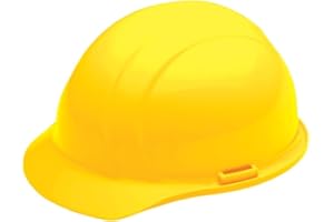 DELTA PLUS ERB Hard Hat, Front Brim, YLW, 4-pt.Ratchet, Yellow (19362)